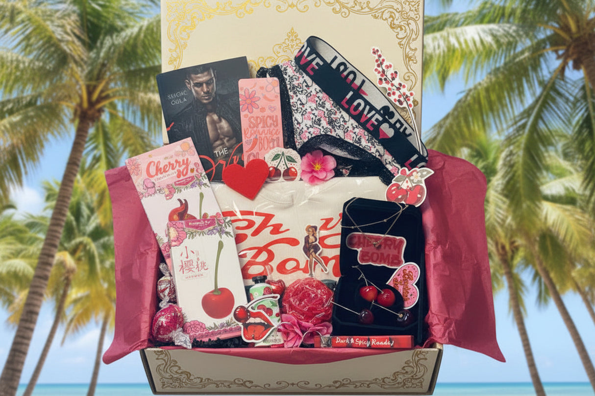 🍒Smutty Books Gift Basket: Books, 14k Gold & more! - Dark Romance Crates