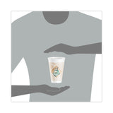 Dart Cafe G Foam Hot/Cold Cups, 16 oz, Brown/Green/White, 1,000/Carton