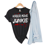Horror Movie Red And White Crime Junkie Tee - Unisex Shirt