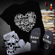 Dark Romance Book Box COZY Bundle: SOFT Socks, Tee, plus surprise bookish gift!  Sock size 6-10 US womens. Tee size options at checkout. Selections vary. Dark Romance Crates