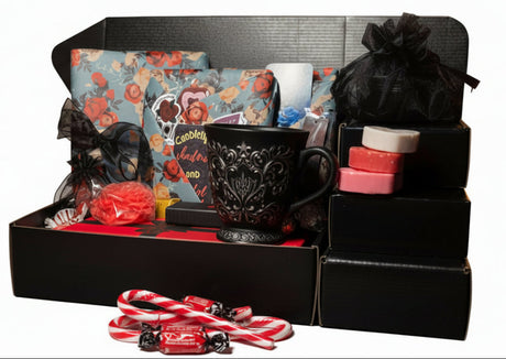 Valentine's Luxury Dark Romance Book Spa Basket. See details. Gift Wrapping included. Double-boxed for easy gifting. Dark Romance Crates