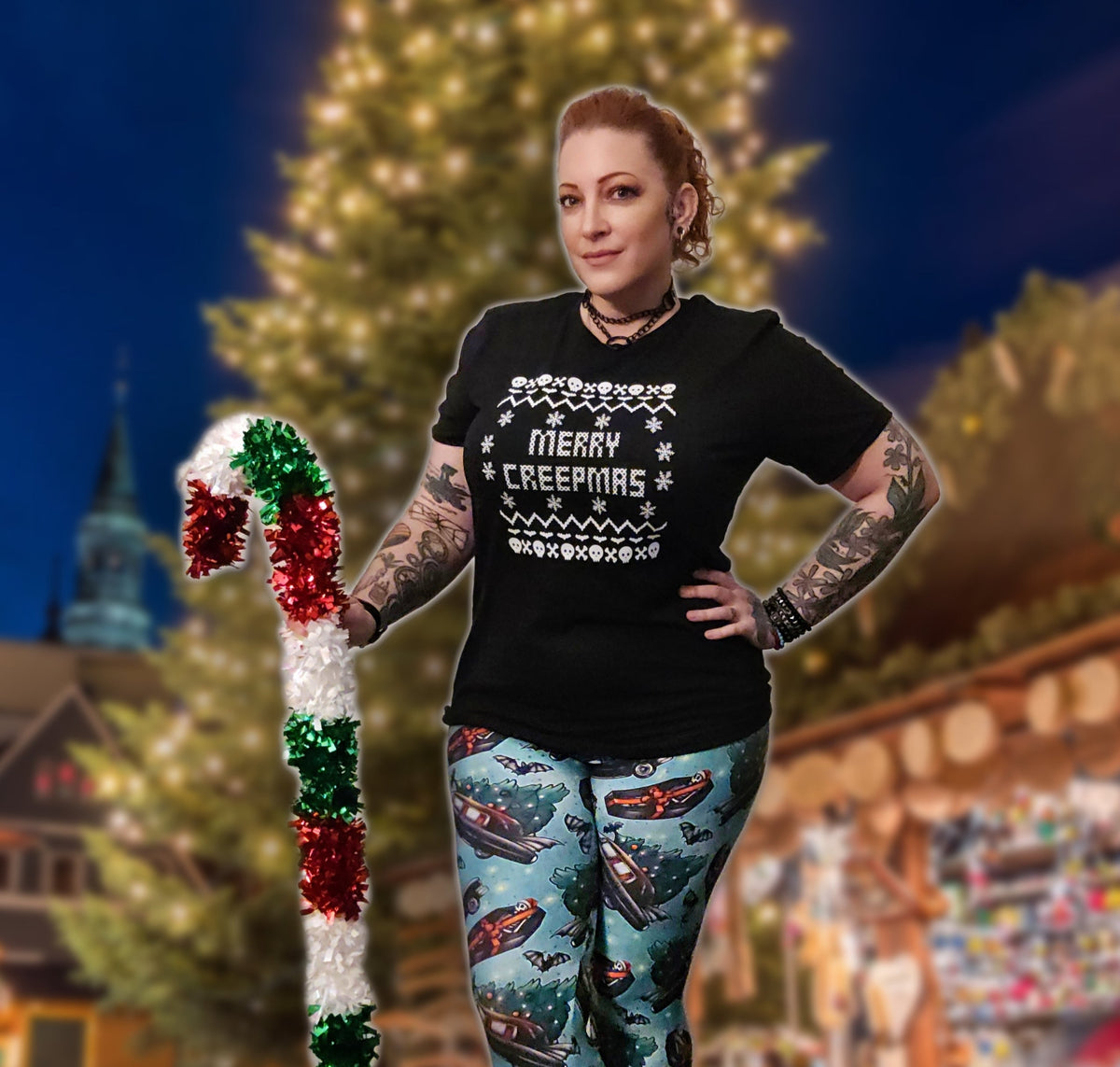 Christmas Merry Creepmas Ugly Sweater Tee - Unisex Shirt