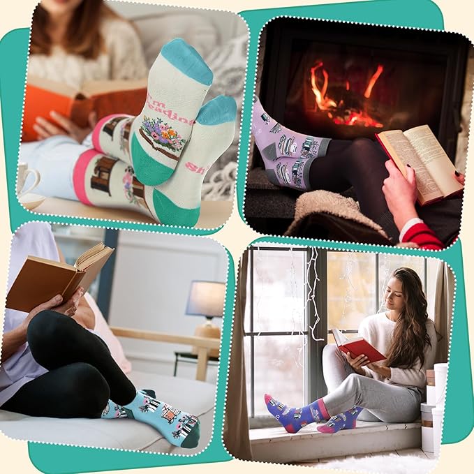 Book Lover Reading Socks: Pack of 3