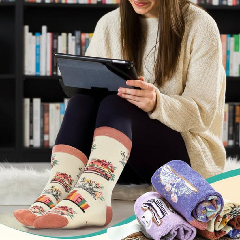 Book Lover Reading Socks: Pack of 3