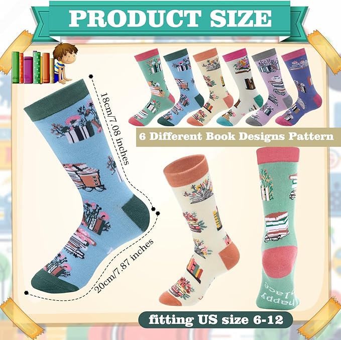 Book Lover Reading Socks: Pack of 3