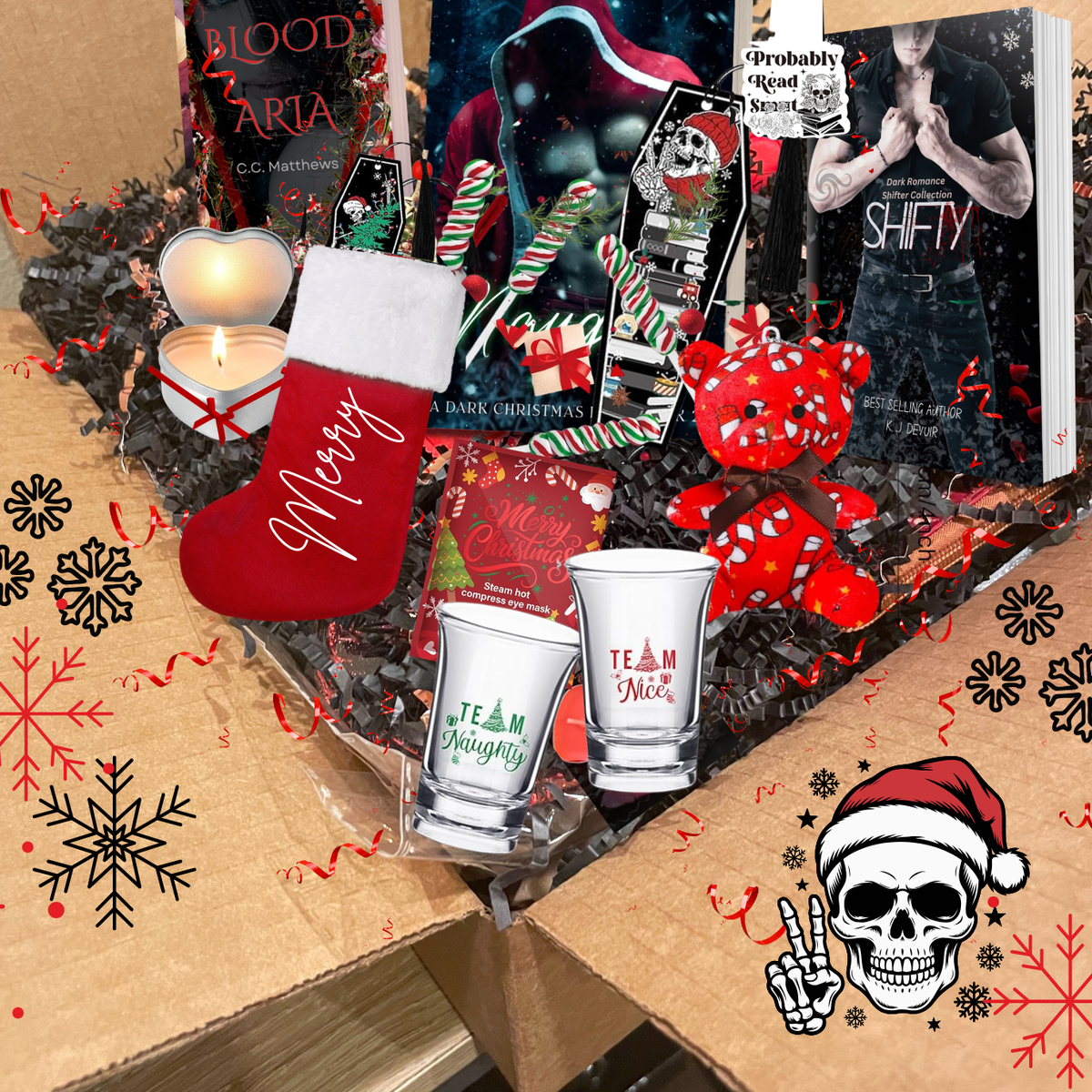 Seasons Creepings Holiday Dark Romance & Erotic Horror Book Box w/ toy option - Dark Romance Crates