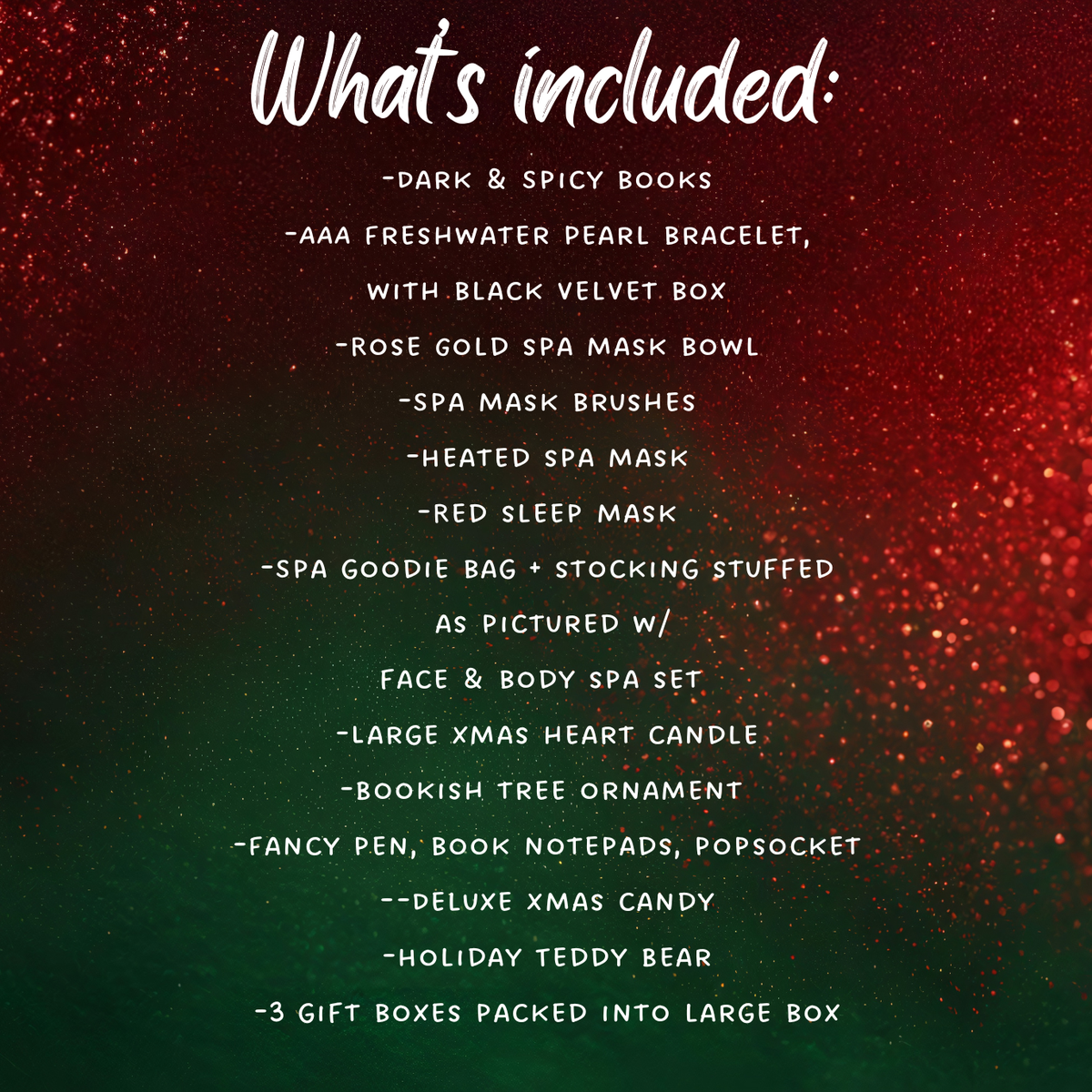 Luxury Spa Christmas Dark & Spicy Book Lovers Gift Box Set - Dark Romance Crates